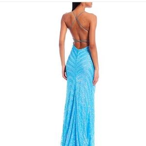 Prom/Evening Elegant Sequin Cross Back Long Dress